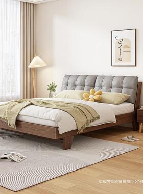 实木VRB床米.5松木双人床经1济型现代简约1.8米出租房用m简易1单