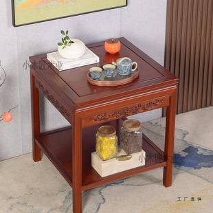边客厅实木茶几沙发边几桌实木方桌新边小中式小方几柜置物架985