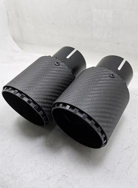 哑波形改装铝金碳纤维单出不锈钢黑色光汽合车另消声器尾喉有9743