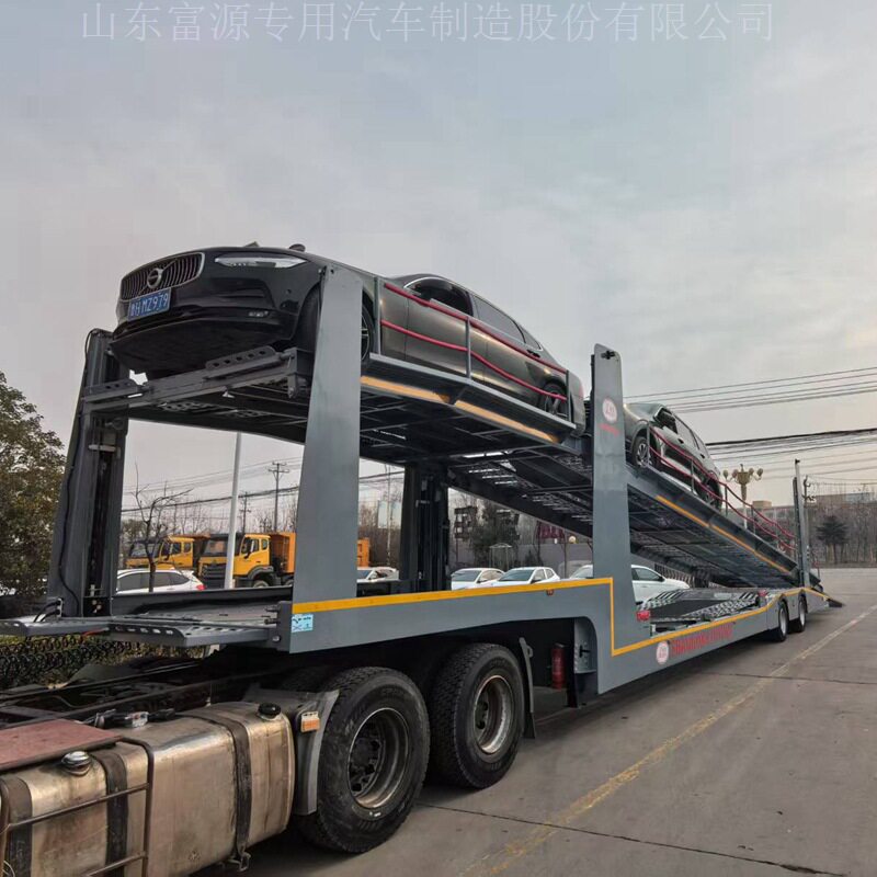 带OTTC螺旋杆升降 8位轿运车 17米轿运半挂笼车 轿车运输半挂车