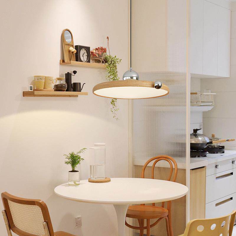 网红设计师全光谱中飞碟法604式中奶油风餐厅吊灯古餐桌豆护眼奶