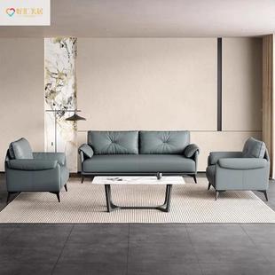 酒店大堂楼处沙售发茶几组合会2201发客区型小简约现代办公室沙3