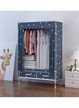 现柜代简19158约布衣用家出租房用挂衣橱19mm屉加粗管抽式