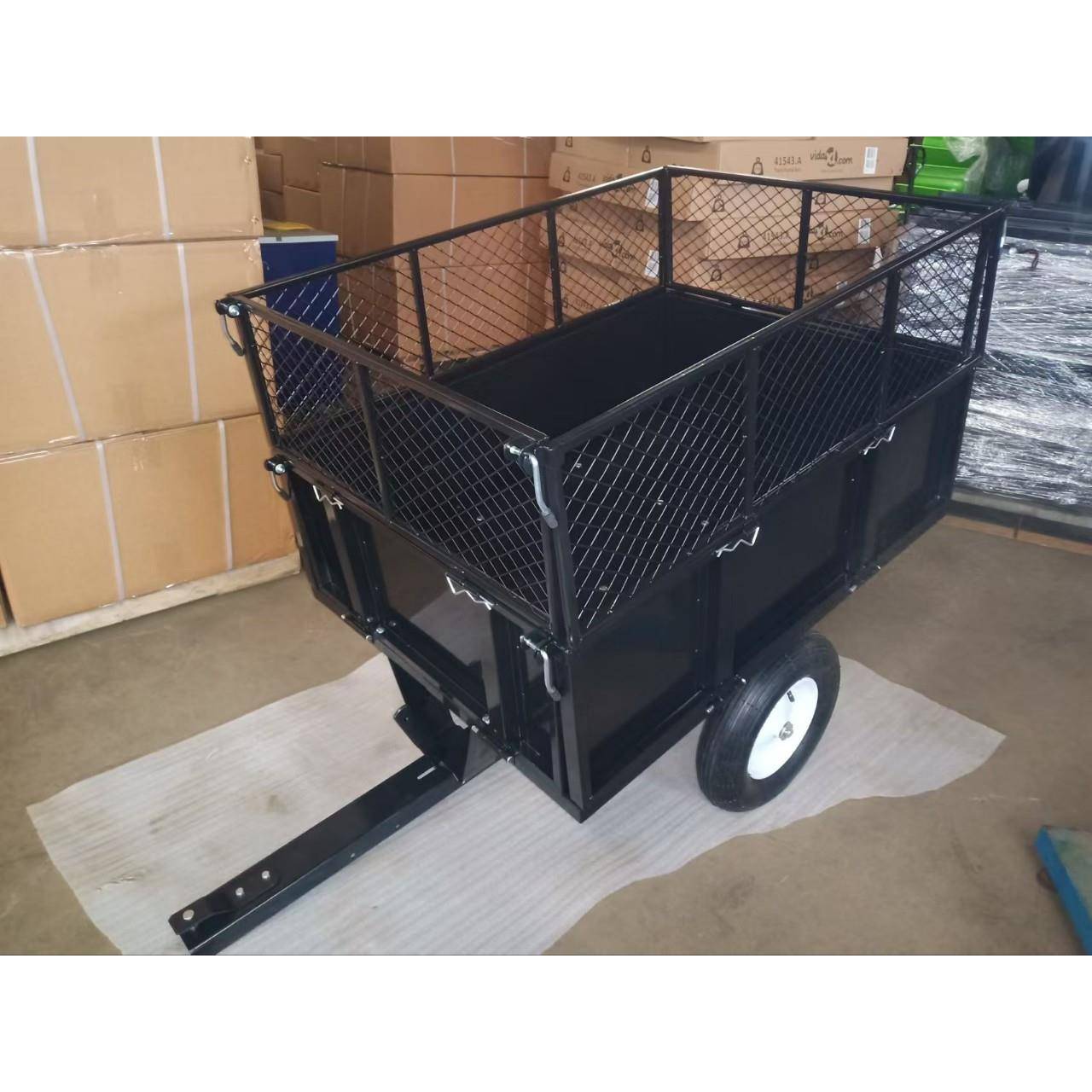 黑色工具箱工小号方形铁自主AEN叉车具便携皮手提式工收纳铁皮具