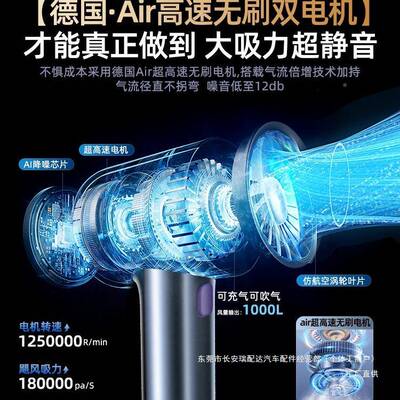 车载吸尘器手吸持小型车汽用家CRP2用025新款迷你无线超强大力机