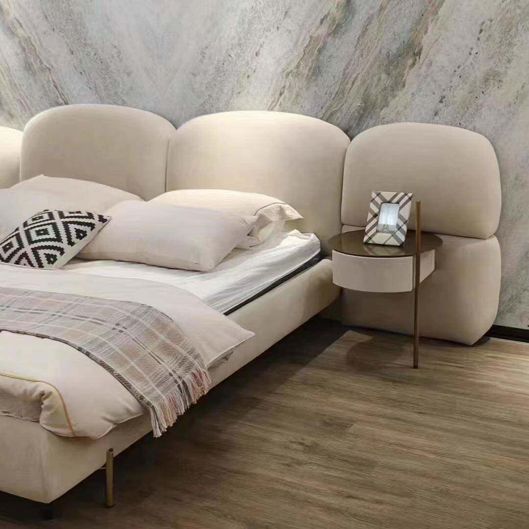 baxter床意式轻奢设计师主卧双人18.45465456米石头床代布现艺软