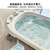婴洗澡盆浴盆坐躺孩家用宝儿宝可折XZP叠儿童用品小儿幼新生大号