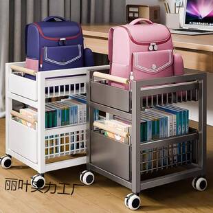 书包置物架可移动用夹丽叶实力缝放小推车桌包下带轮本书收家纳书