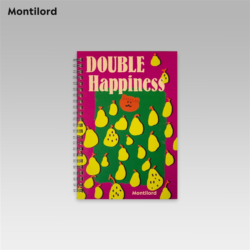 MontilordA5空白线圈本 厚纸 青青幸福熊 笔记本个性笔日记加