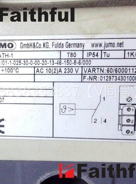 议价Jumo 60001125 久茂温度传感器 ATH-1 603021/01 100度