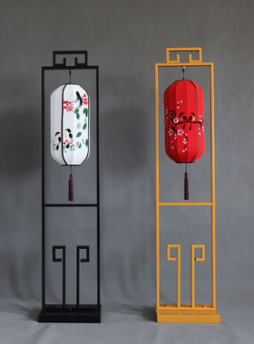 新款中式婚庆道具铁艺灯笼路引舞台迎宾布置摆件汉唐婚礼宫灯路引