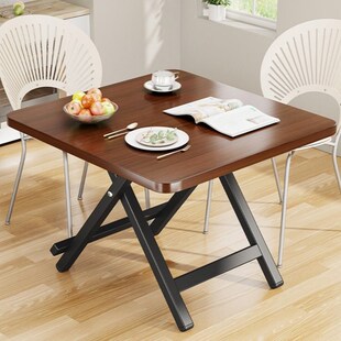 可折叠餐桌家用2025新款小户型吃饭方桌出租屋便携摆摊简易小桌子