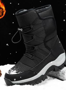 冬季加绒保暖雪地男式加绒靴暖棉靴保KTP高帮野战靴男大码男靴靴