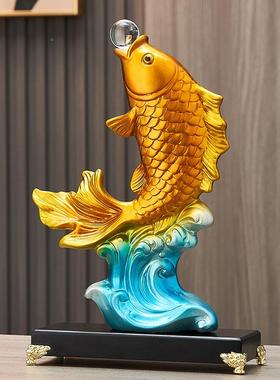 年年水件有19452余办公室鱼创意锦鲤招财摆玄关酒柜电视柜如鱼得