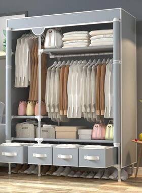 简易布柜用钢管加粗DFQ加固厚人小号学生宿舍收纳卧衣室单家组装