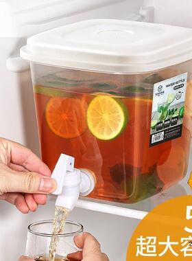 料凉大容量防摔耐高温带龙头水壶塑夏天家用水FGU果柠水檬密封壶
