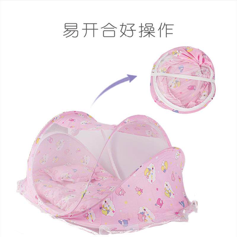 架9053#婴儿-岁蚊帐罩宝蒙古包免安装可折叠支有底婴罩童床蚊宝帐