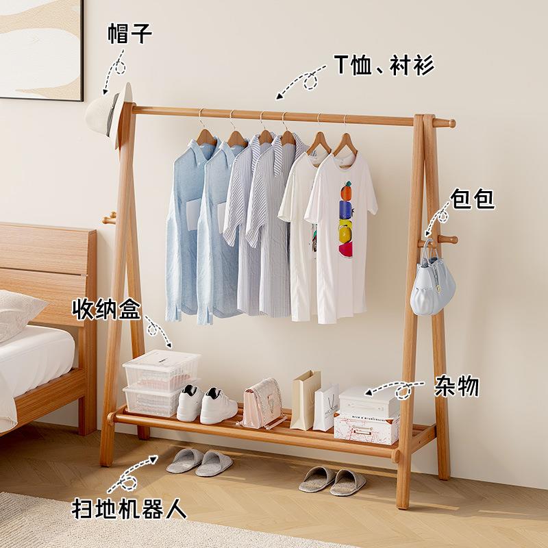 卧室落地挂架实衣帽架家用衣房间挂衣间服木架DPK不占空室内立式