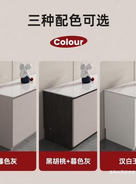 电实木电视柜TIR约落简轻奢风储物柜家用客厅茶几岩板视柜组地合