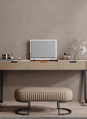 轻奢跨床约桌马鞍皮移动书桌懒人设功计家用多室能卧简梳PDD妆台