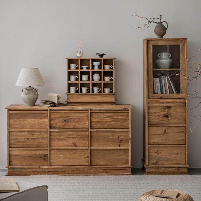 中复古实默认柜木式斗柜边柜简约老榆木柜子储物收抽屉纳柜餐边收,住宅家具,斗柜,淘宝优惠券,粉丝福利购,淘宝优惠卷