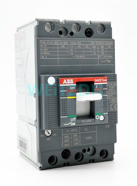 9年老店 ABB Tmax XT160N 空气开关 SACE 低压塑壳断路器125A三相