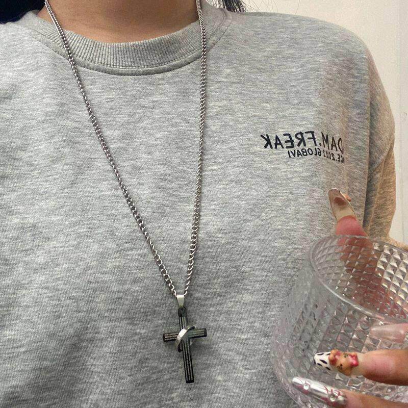 十字架项链长款黑色配饰嘻哈哥特复古百搭甜酷辣妹风高级感设计感