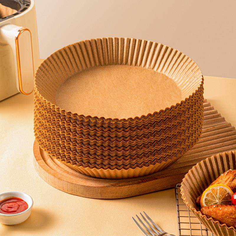 魔幻厨房空气炸锅专用纸矽油纸吸油纸食物托 托盘圆形家用烧烤烘