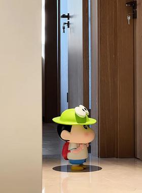 蜡笔小新装饰摆件玄关入户门摆件客厅桌面装饰摆件大号青蛙小新