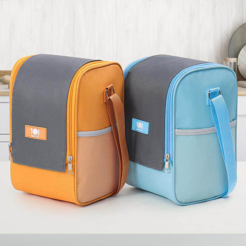 日本进口保温包饭盒袋方形上班带饭手提铝箔加厚保温袋学生便当包