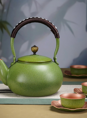紫铜茶壶《春暖花开茶礼套装》泡茶烧水壶养身小茶具便携单壶套装