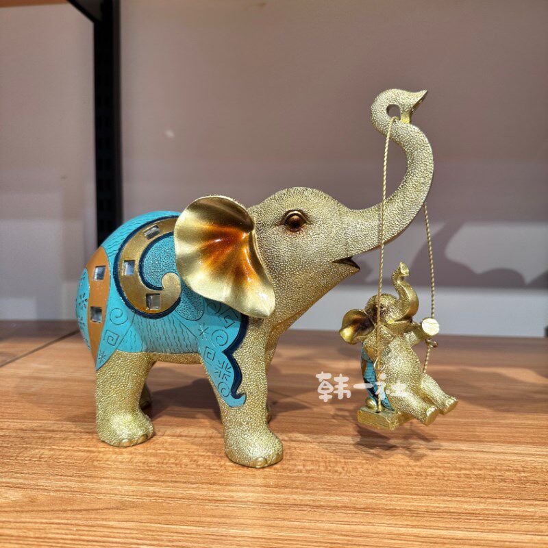 现代简约手绘大象玄关摆件创意家居饰品酒柜客厅电视柜工艺品招财,家居饰品,桌面摆件,淘宝优惠券,粉丝福利购,淘宝优惠卷