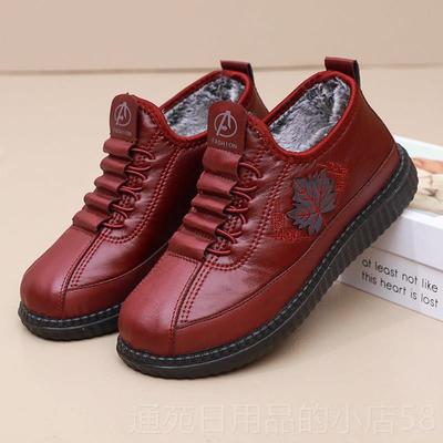 正品款棉鞋防女冬加绒新加妈妈鞋滑保暖二棉厚鞋老北京棉靴防水雪