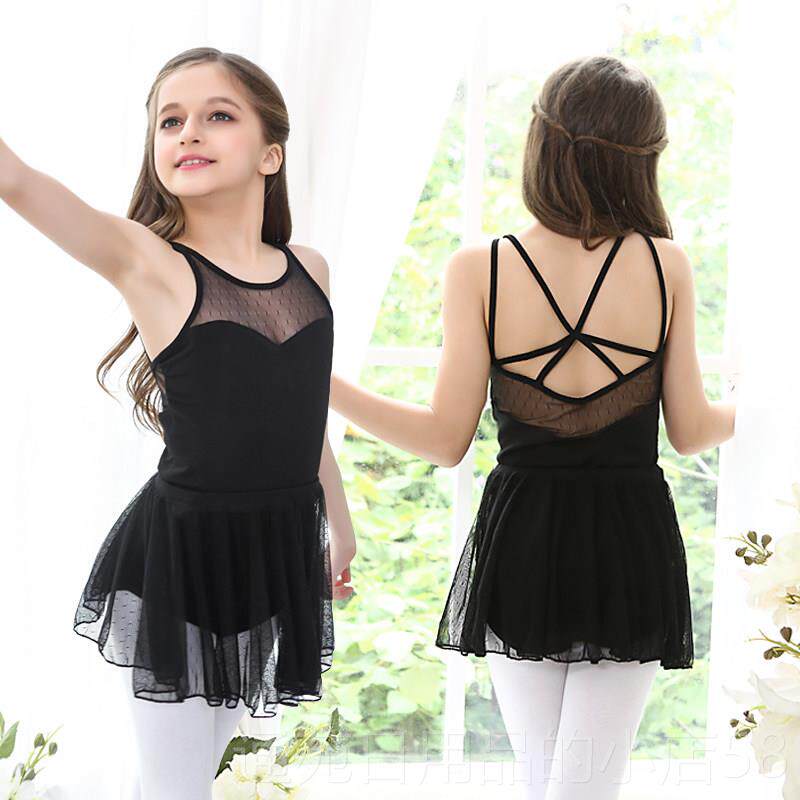 正品偲珂莉女童夏棉舞蹈服练服套装少功儿吊带软纱蕾芭裙纯考级服