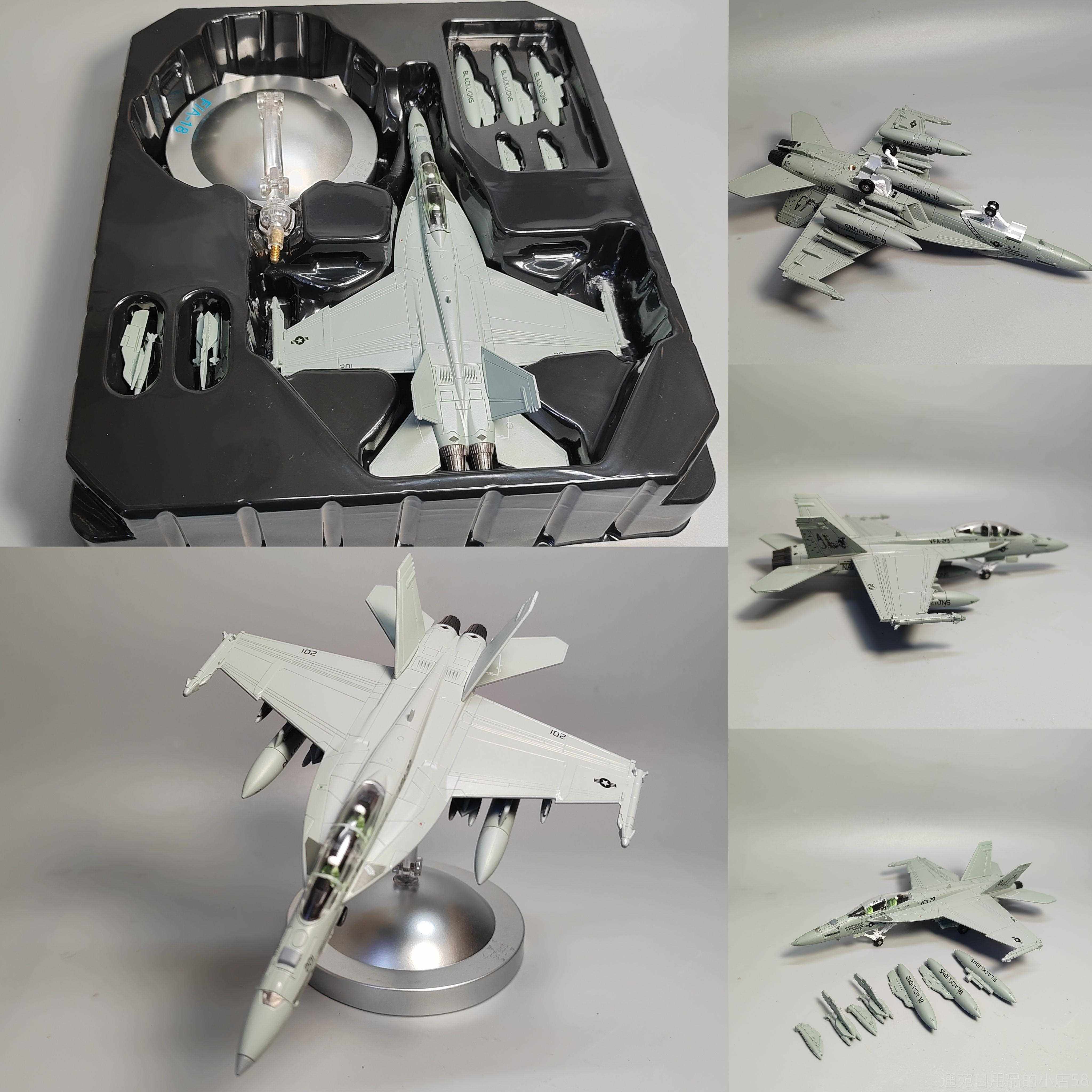 正品1:00F18大黄蜂战斗机模型合1金仿黑真志壮凌云狮中队军事纪念