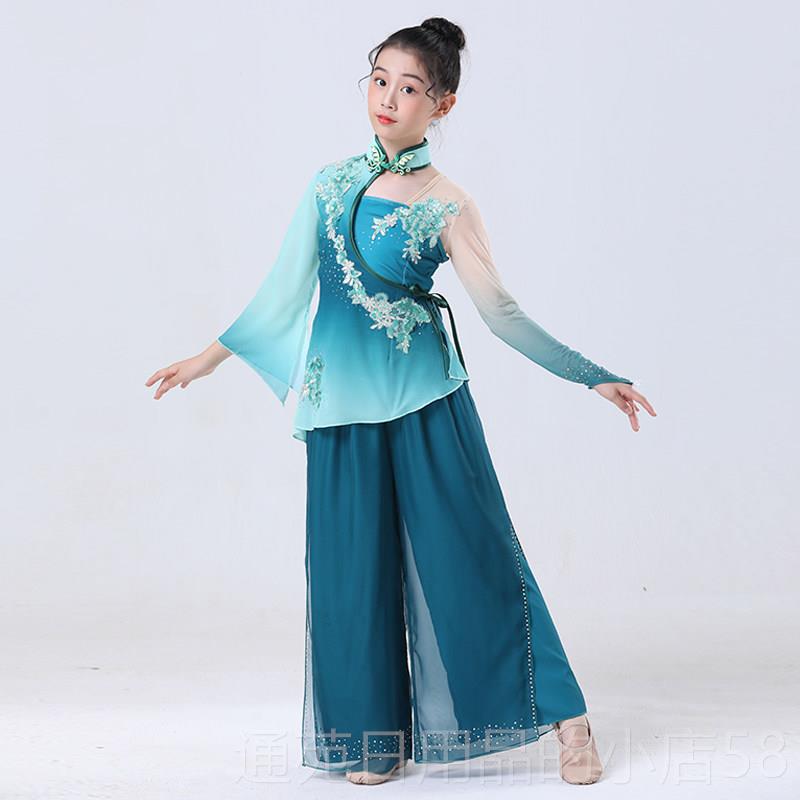 正品儿童古舞典舞表演服胶秧州歌艺考服独舞扇子民族飘逸中国风出