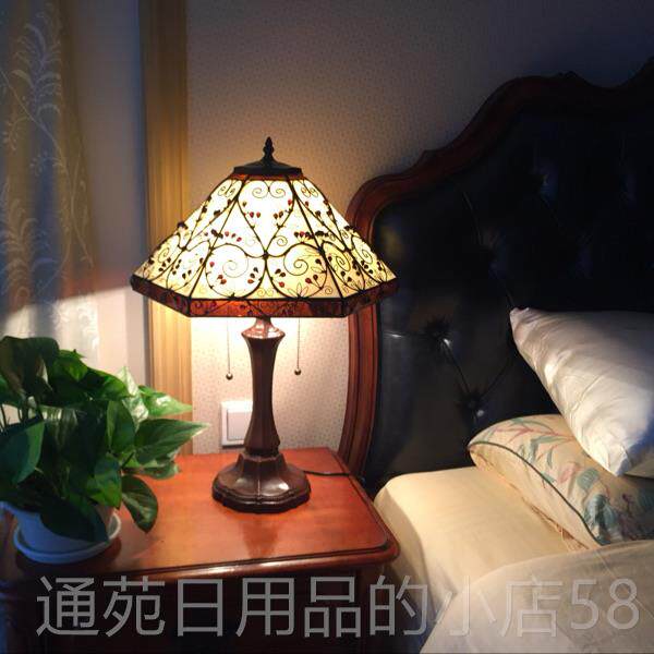 正品欧式厅宫廷法室式复古典丝铜客卧装饰艺掐术六边形台灯