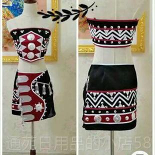 正品定制佤族演出服《民黑山银》舞蹈演出6服|族服装花5个服饰全