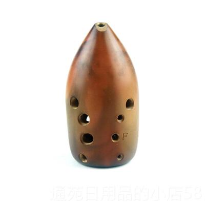 正品氏正乐品10孔十孔双腔冯笔筒埙熏烧珍品专业演陶奏级民族器