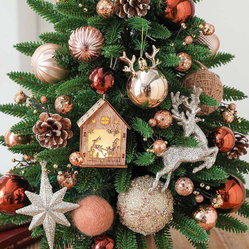 港恒桌面迷你圣树摆件家用45/06/90C餐M66099861套诞树小型圣诞节