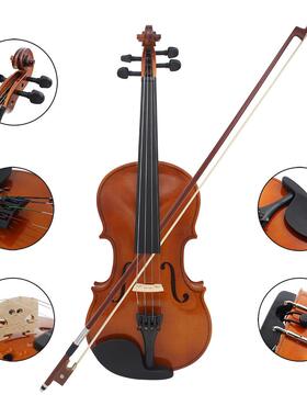 木小AV-105提普及小提琴生儿童初学成人演奏提琴4琴4学送三实角琴