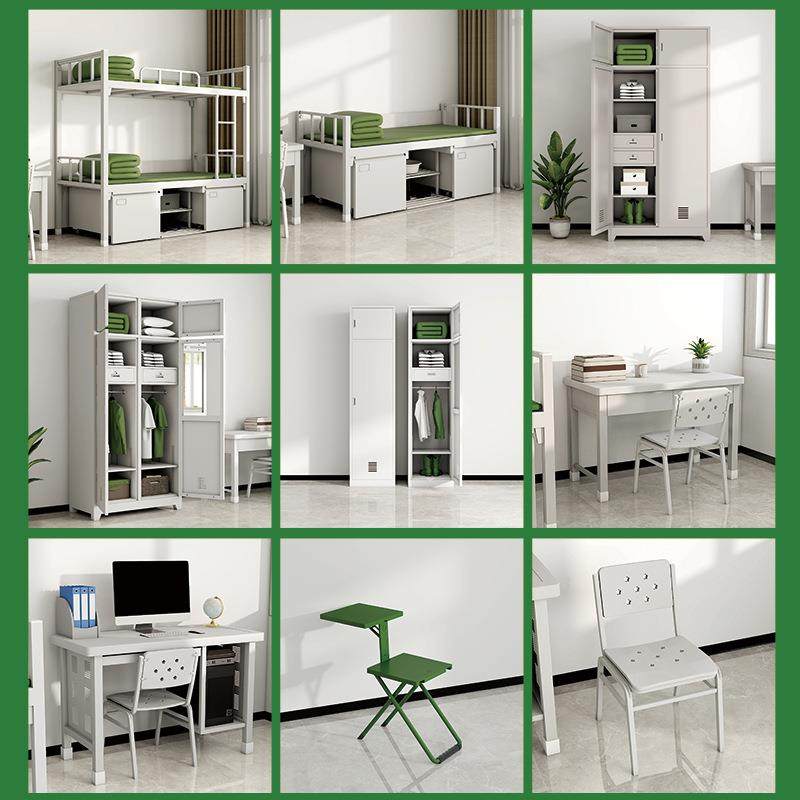14款制式具上下铺双层HY-YJ-00铁床单学习桌电脑营桌干部椅宿舍内