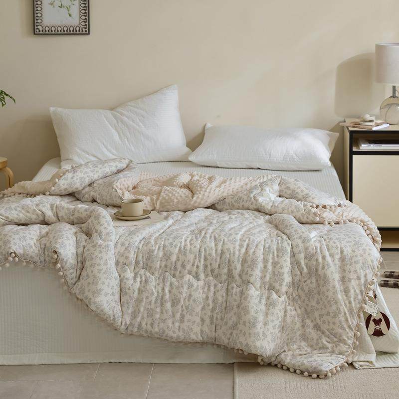 20被24新款ZZN品床单套被床上用A类针织棉球球系列豆豆冬被子被芯