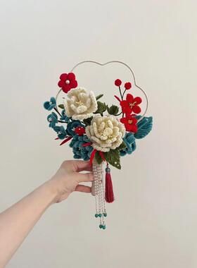 扭扭棒手式中团扇新娘团扇扭AL101224扭棒捧花手工编织束送花闺蜜