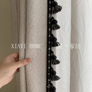 双面时织340棉麻雪尼锦尔窗帘正反双色高遮光色书房客厅卧室成品