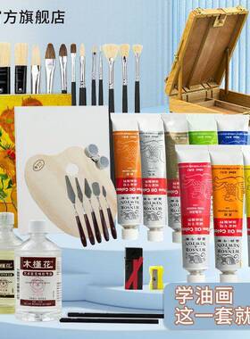 温莎牛顿油画颜料24666料套装170m色l/4ml5美术绘画颜单支装绘画