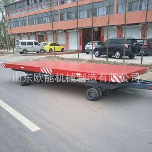 欧能销售0吨平板车264集装 板材送质加厚1货 箱用平拖车叉车牵引式