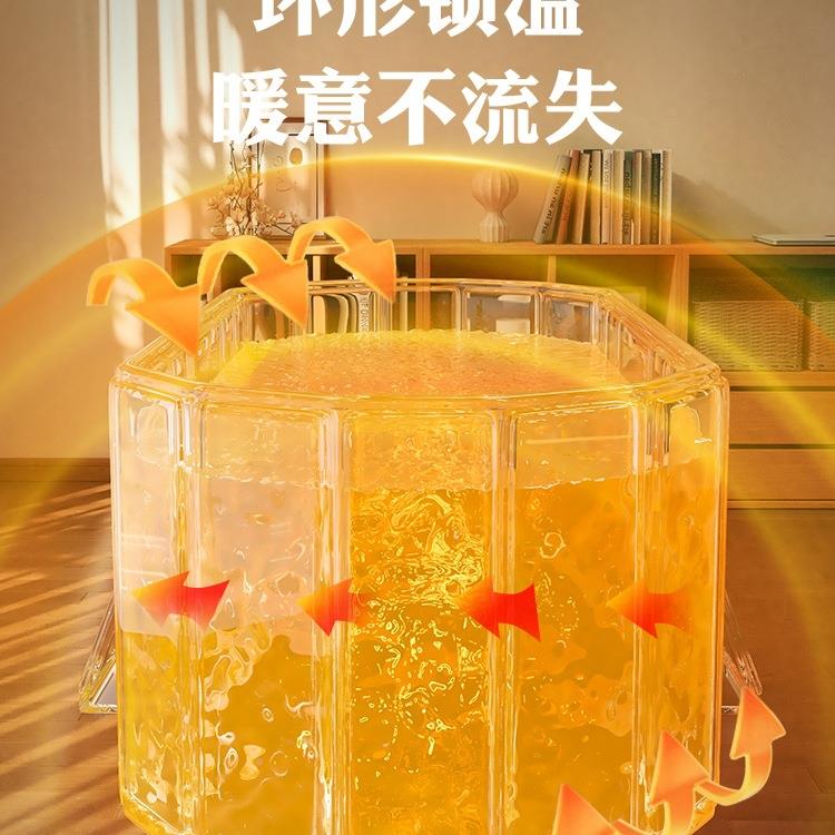 泡澡童桶大人折叠泡桶浴家用儿女洗澡桶冬天全身沐浴TGC24090缸士