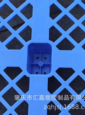 塑料托盘网库格九脚叉塑车防潮栈板周转蓝色卡板1仓2ECX10加厚料