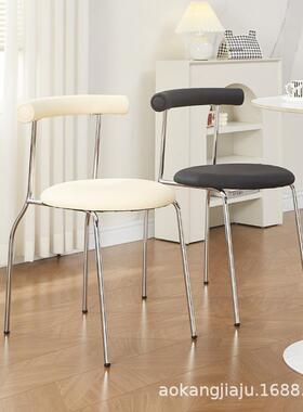 中书古KNR餐椅家用舒适靠背椅子复古简约餐桌卧椅室房椅可叠放蛋